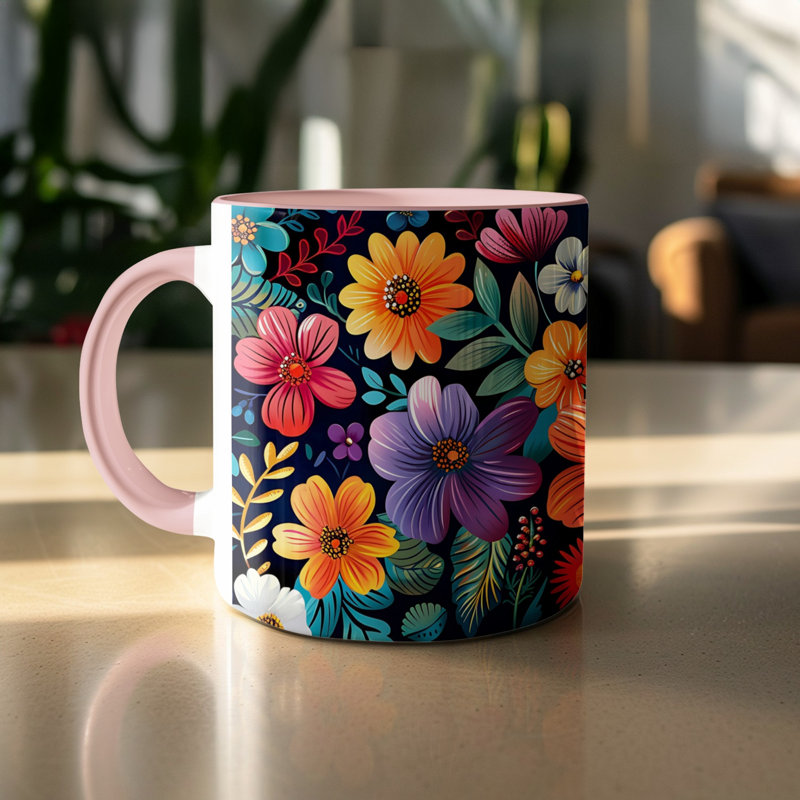 Ceramic Coffee Mug, Pink