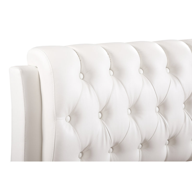 Très grand lit contemporain blanc avec matériaux - vaste espace de sommeil, conception épurée et simple à assembler
