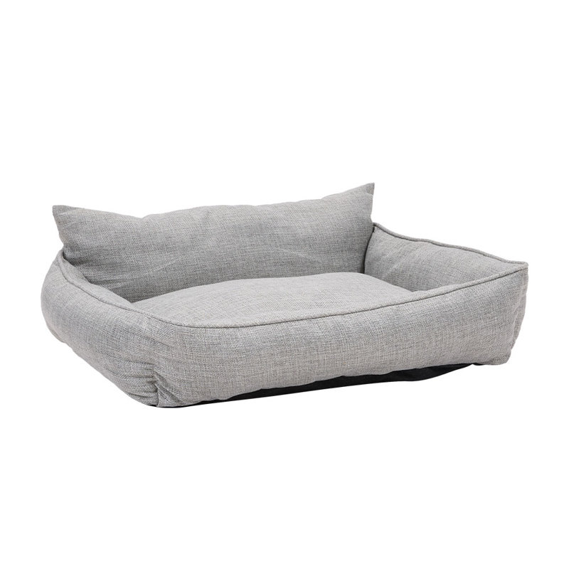 Polyester Pet Bed, Light Grey, 22cm H x 53cm W x 46cm D