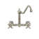Vintage III Plus Wall Mount Faucet with Long Traditional Swivel Spout and Solid Brass Side Spray