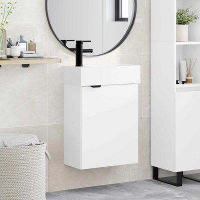 Single Bathroom Vanity with Ceramic Basin