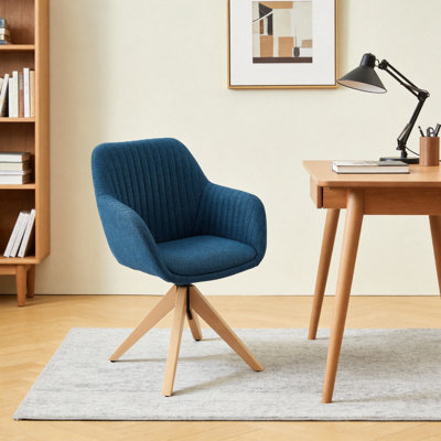 Upholstered Swivel Office Desk Chair