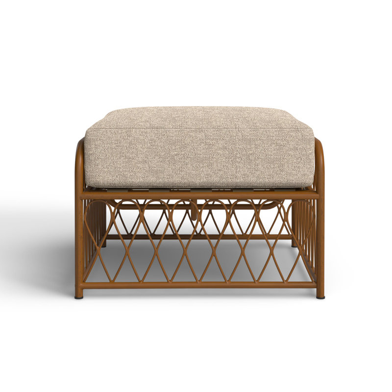 Repose-pieds d'extérieur avec coussin Cane, Chartres Malt Sunbrella®