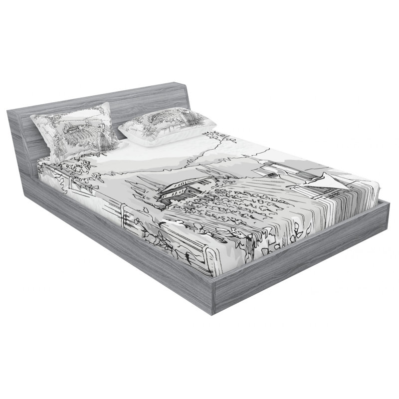 Microfiber Sheet Set, Queen Sheet Set with Fitted Sheet
