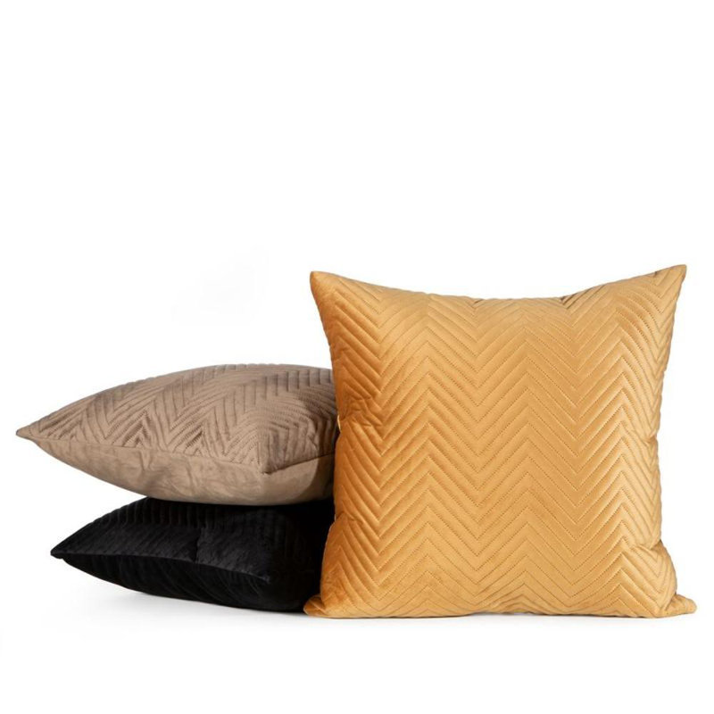 Microfiber Square Pillow Case, Mustard