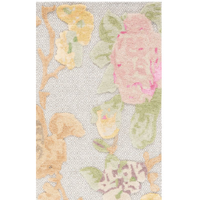 Tapis 602 rose / gris