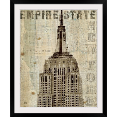 Raison " Vintage NY Empire State Building " Graphic Art Print