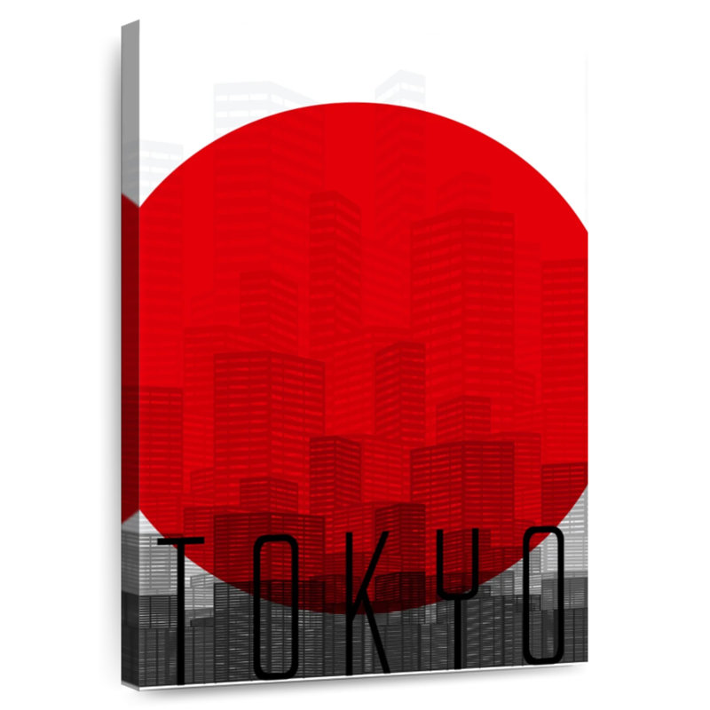Aime Tokyo Red Sun, 12" H x 8" W