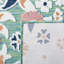 Tapis intérieur / extérieur à motif floral vert / bleu marine / rose Savoy-1860925267