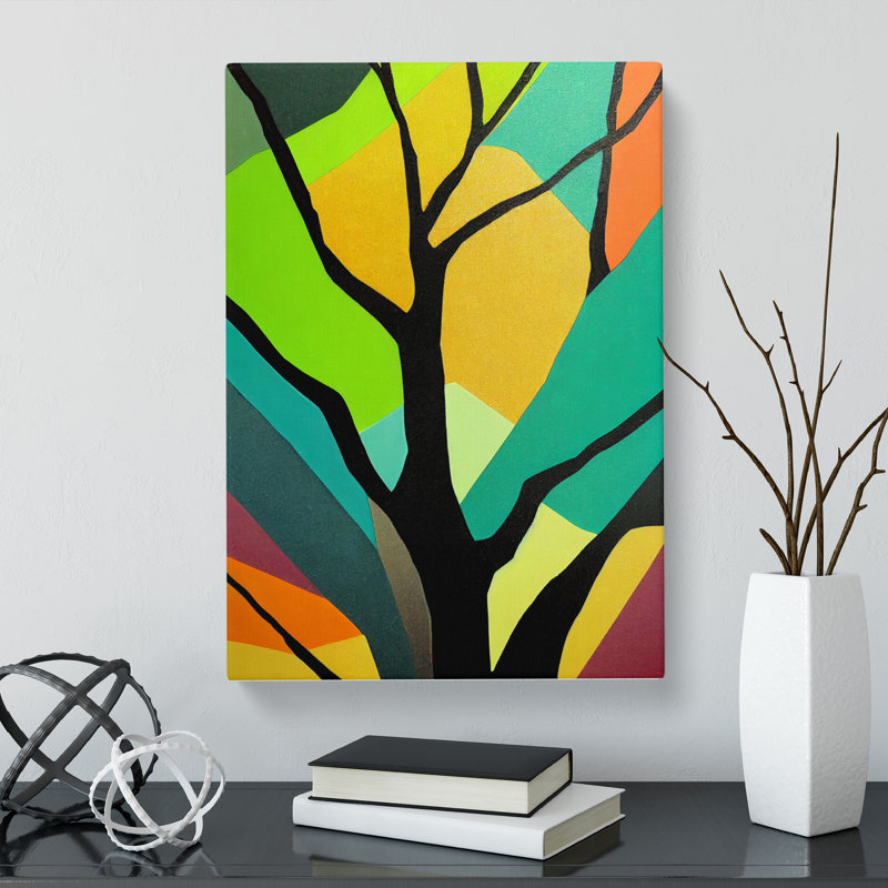 CAN-V0523-2548X Tree Abstract In Colour Vol.9 - Wrapped Canvas Print, 50cm H x 35cm W x 3cm D