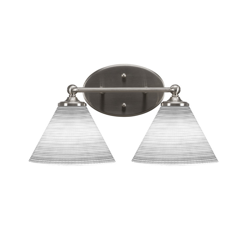 Barre d'éclairage de salle de bain Aitkens, Nickel brossé, 2