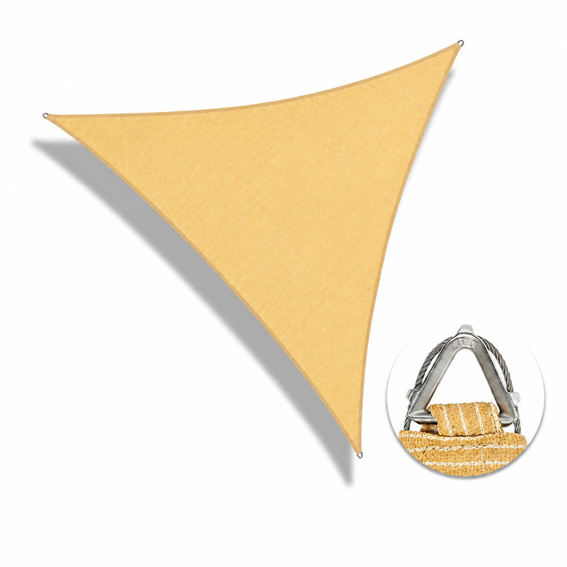 Pare-soleil triangulaire Amgo Pro Ring, 24 pi x 24 pi x 24 pi, Beige