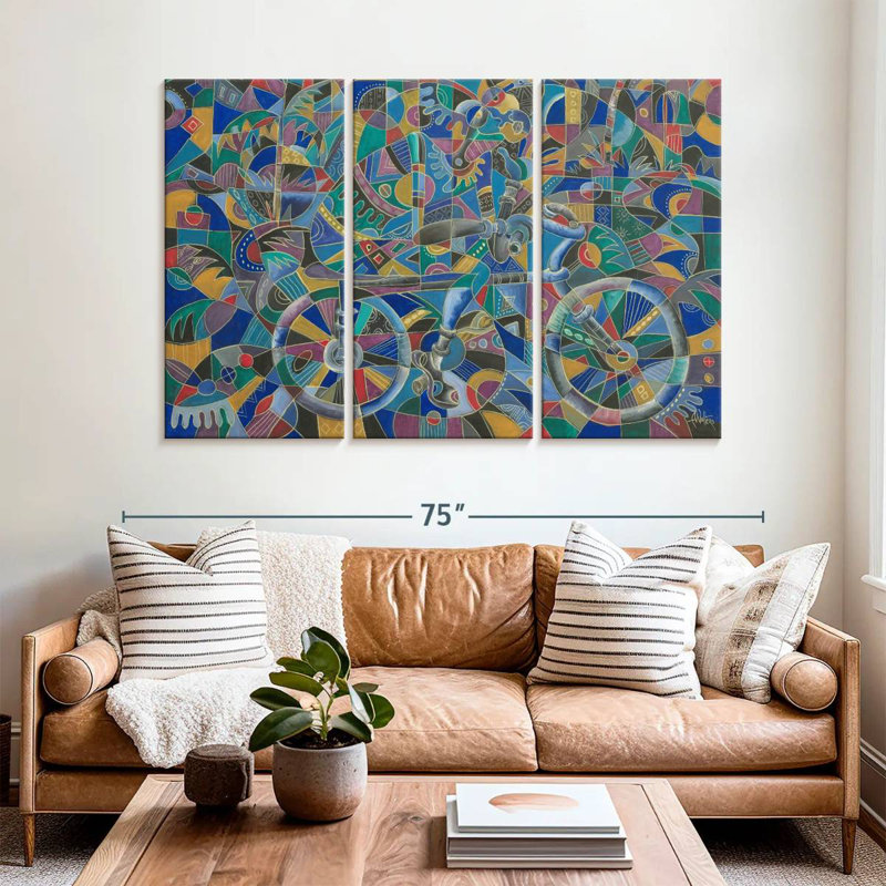 Mehar The Last Cyclist, 42" H x 65" W