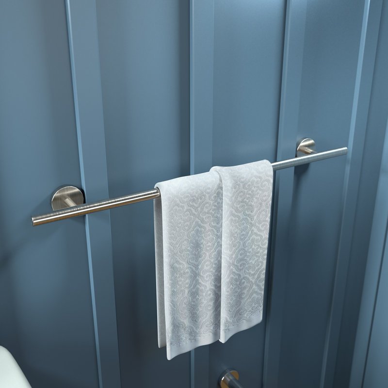 Porte-serviettes mural E & S Accessoires, Nickel brossé, 24"