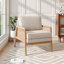 Wood Frame Upholstered Armchair Accent Chair-2049320931-2049320924