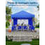 3x3m Folding Gazebo – Waterproof Pop-Up Tent with 4 Side Walls, UV Protection & Adjustable Height for Garden & Outdoor Use-129414937