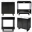 Meuble-lavabo noir 30 po avec lavabo et portes à fermeture en douceur | Structure en bois massif | Armoire de rangement minimaliste pour salles de bain modernes-551307540