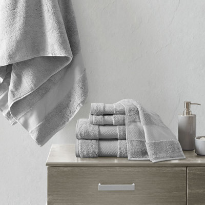 Ensemble de serviettes de bain 6 pièces en coton turc surdimensionné luxueux