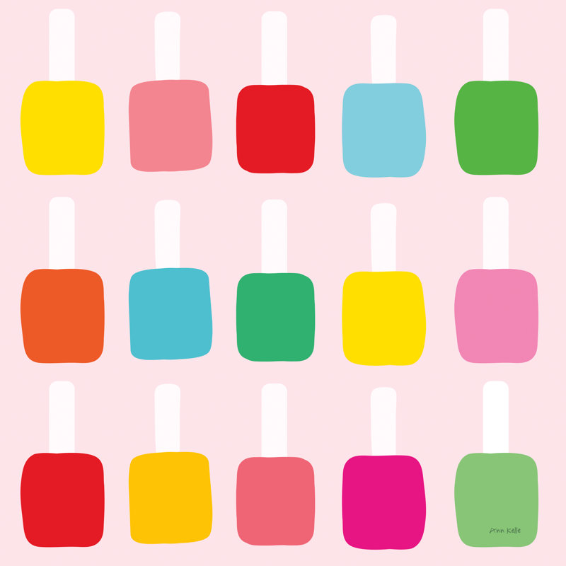 Nail Polish Fun by Ann Kelle - Wrapped Canvas Print, 76cm H x 76cm W