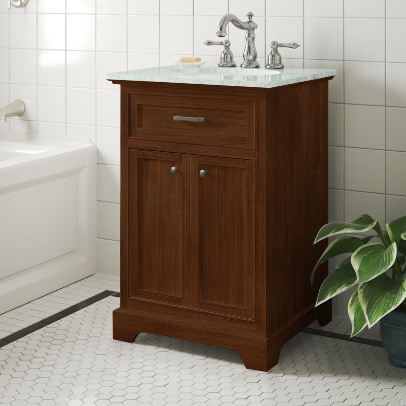 Ensemble de meuble-lavabo simple 24 po Hermes, Teck