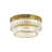 Modern 2-Light LED Round Crystal Flush Mount -1492803600