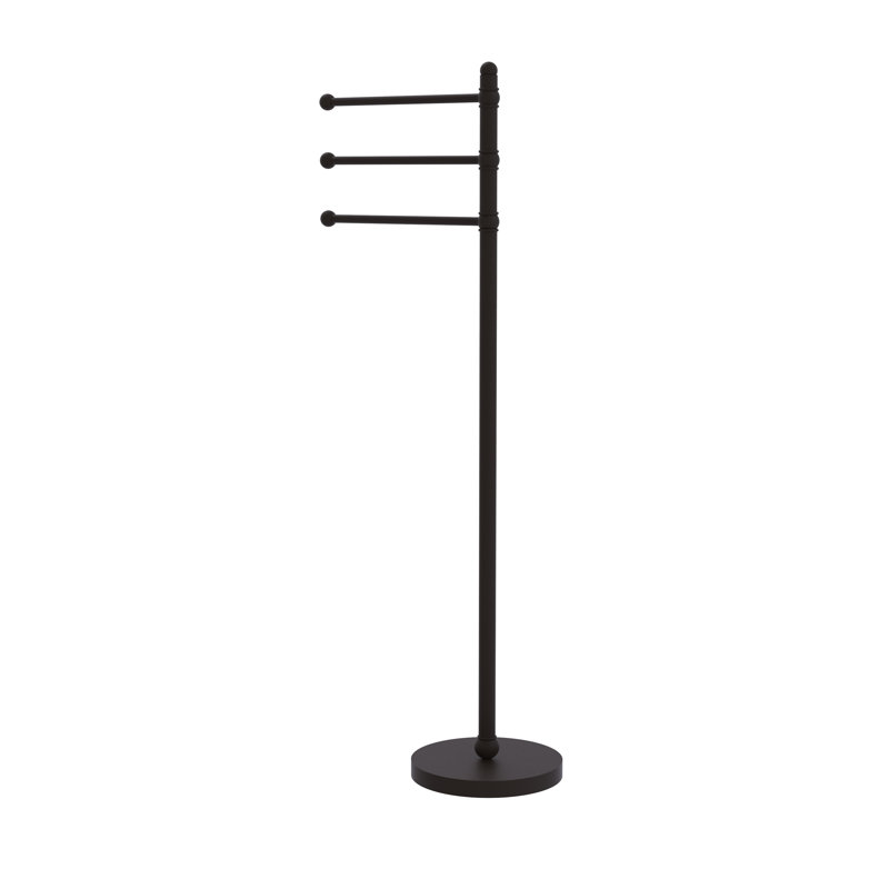 Porte-serviettes sur pied, Bronze huilé