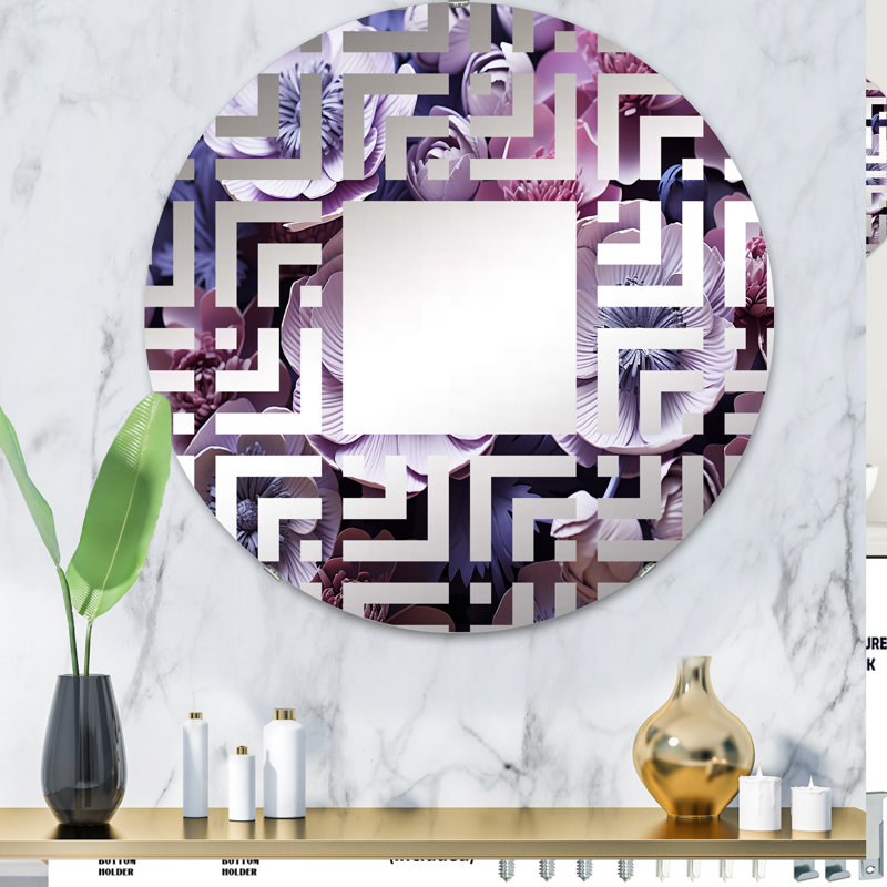 Miroir décoratif Buttercups Lavender I - Maze MIR107567 C, 31,4 po x 31,4 po