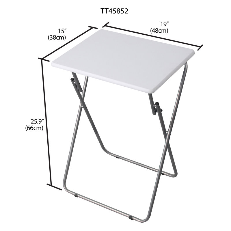 End Table, Gray, White