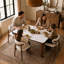Table de salle à manger rectangulaire moderne en pierre frittée de 160 cm (63 po) pour 4 à 6 personnes