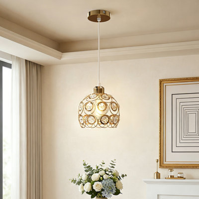 1 - Light Natural Dome Pendant