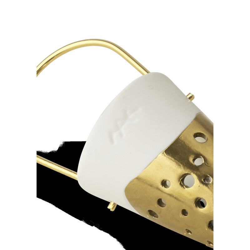 Nobili Bone China Wall Tealight Holder, 7.1" H x 2" W x 2" D