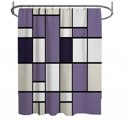 Rideau de douche Mondrian - décor de salle de bain moderne