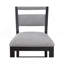 Ensemble de 2 pièces tabouret de bar à hauteur de comptoir noir de style campagnard avec siège et dossier rembourrés de couleur grise-560304304