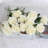 12Pcs White Fake Roses Artificial Flowers