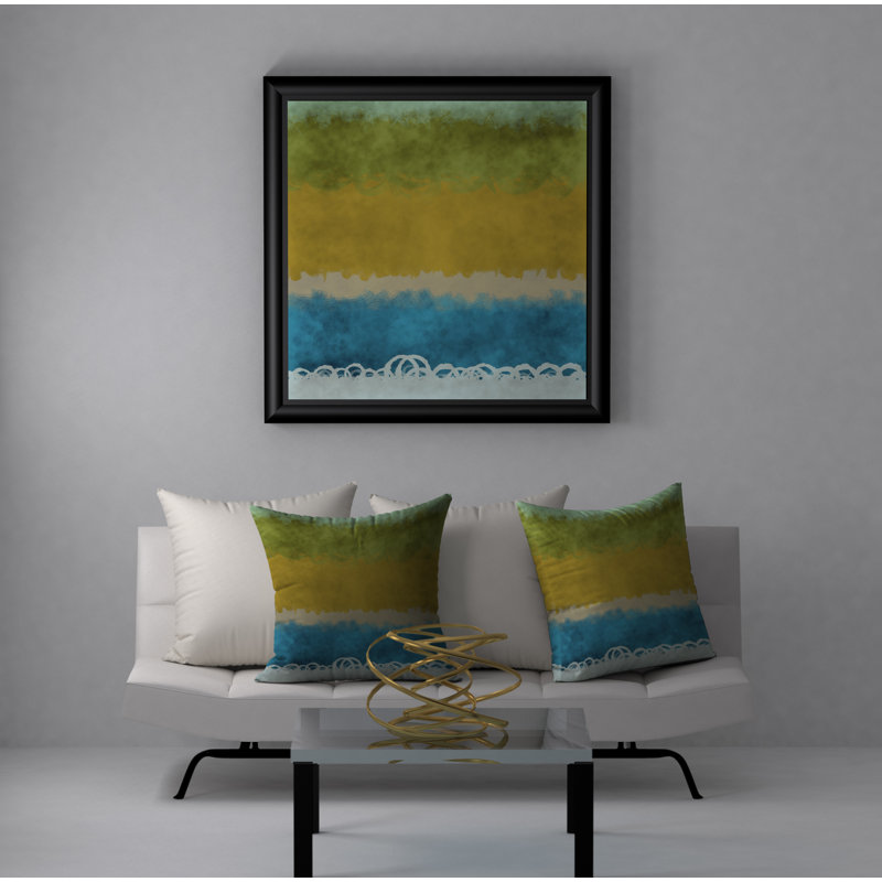 Abstract Throw Pillow, 20" H x 20" W