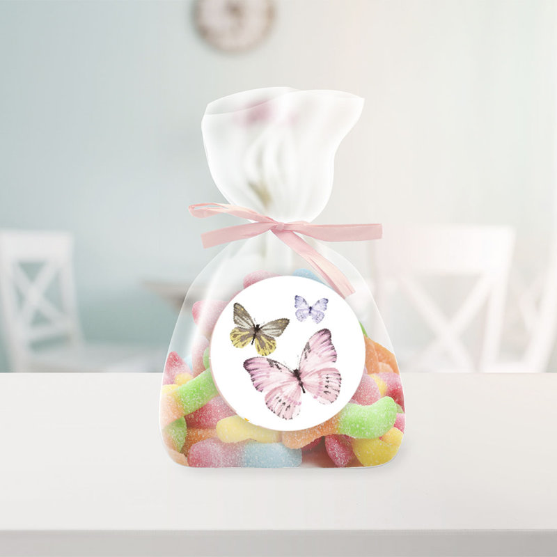 Autocollants pour papillons et papillons, anniversaire, anniversaire