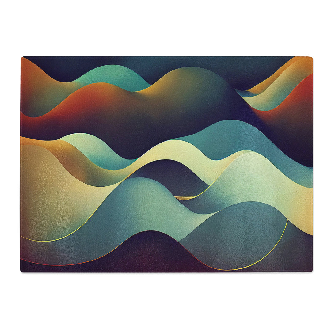 Ocean Surrealism Abstract  Glass Chopping Board