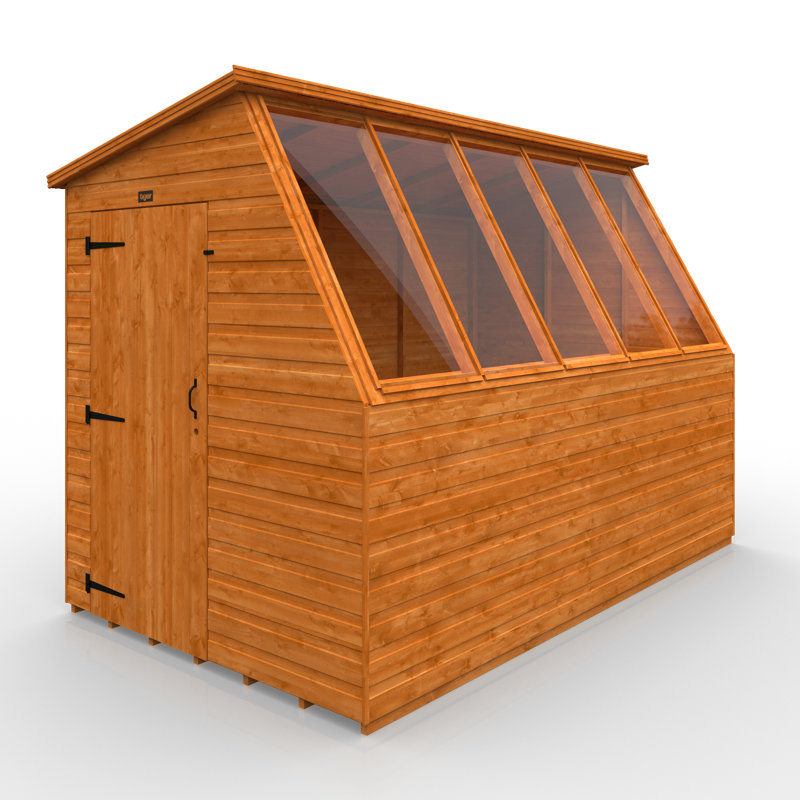 Solid Wood Shiplap Pent Garden Shed, 6ft. W x 10ft. D