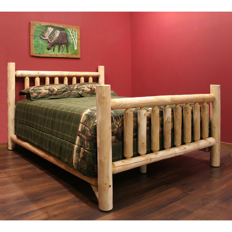 Keturah Unfinished Solid Wood Open-Frame Bed, King, Clear