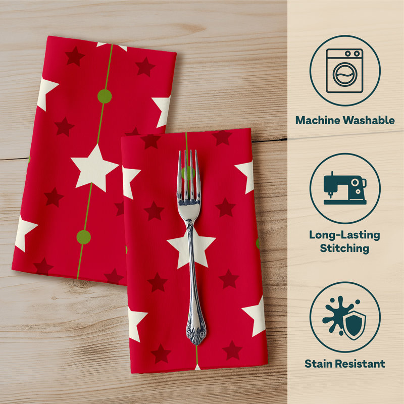 Polyester Geometric Square Napkin