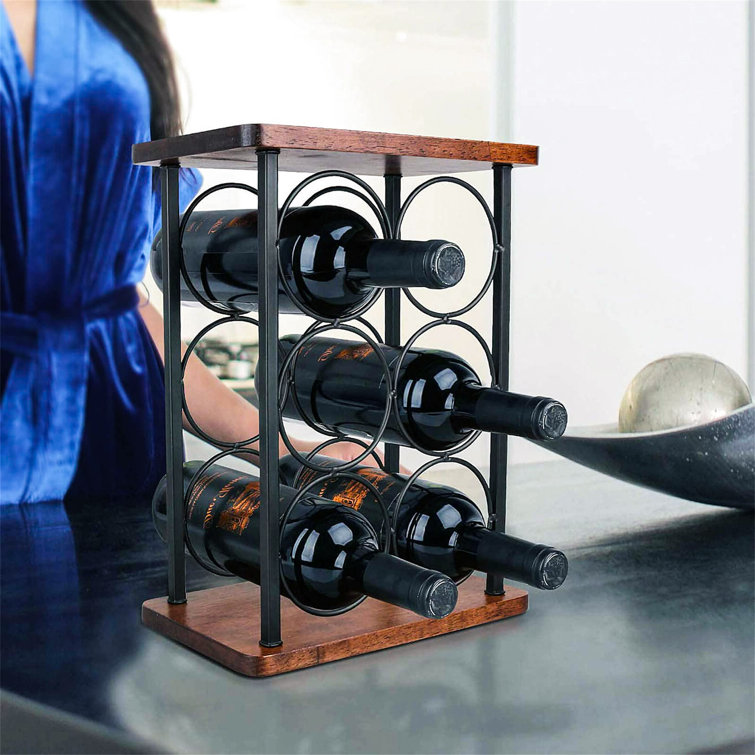 Bottle Wooden Wine Rack Modern Wall Mounted Wood Wine Rack