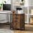 Vertical File Cabinet With 3 Drawers, Rustic Farmhouse Office Storage Cabinet For A4 & Letter Size Files, Rustic Brown With Wood Grain Finish