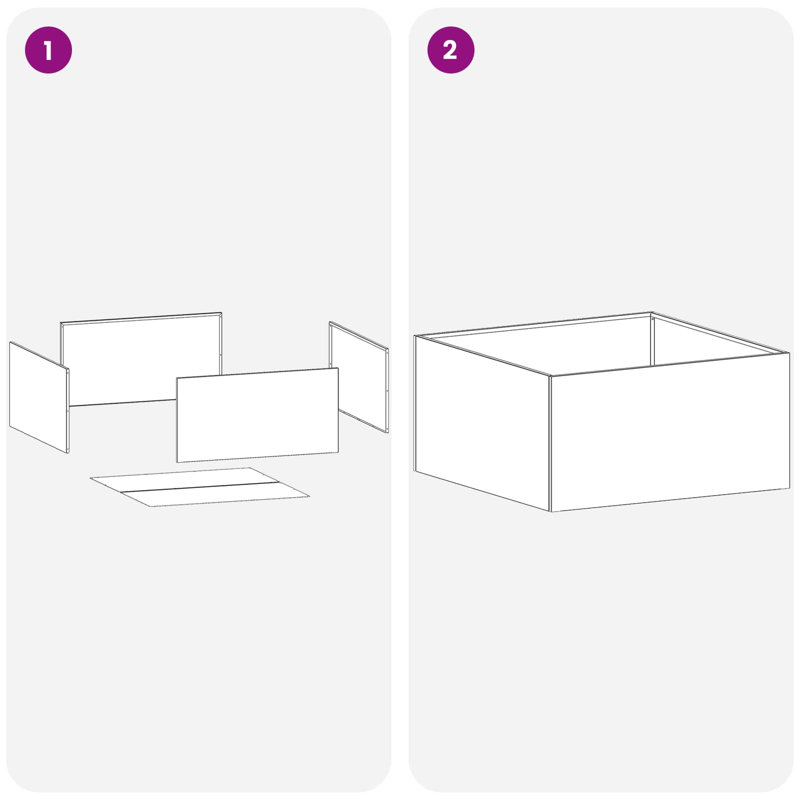 Planter, 30cm H x 40cm W x 40cm D, White, 1