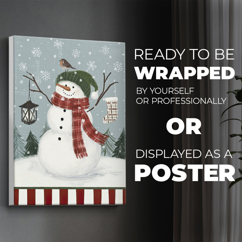 Collection Jolly Snowman - reproduction de toile seulement - non encadrée, H 12 po x l 8 po