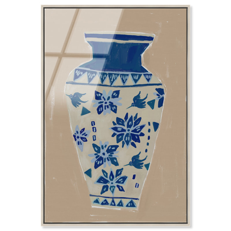 Heirloom Vase Print by Oliver Gal, 11"H x 16"W, Silver Floater Frame