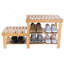 Range-chaussures 2 paires en bambou 2 niveaux