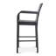 Tabourets de bar d'extérieur gris 2 - structure et conception en métal 2