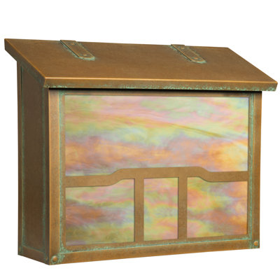 Winterbourne Down Brass Wall Mounted Mailbox