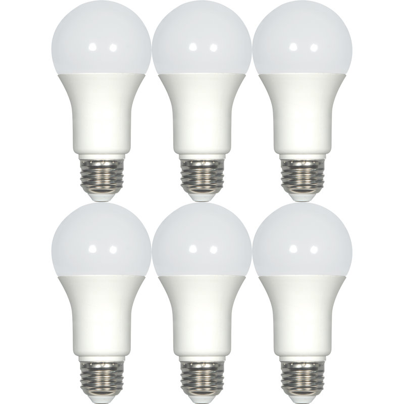 9.8 Watt (60 Watt Equivalent), A19 LED, Non-Dimmable Light Bulb, E26/Medium (Standard) Base, 6, No, 3500K