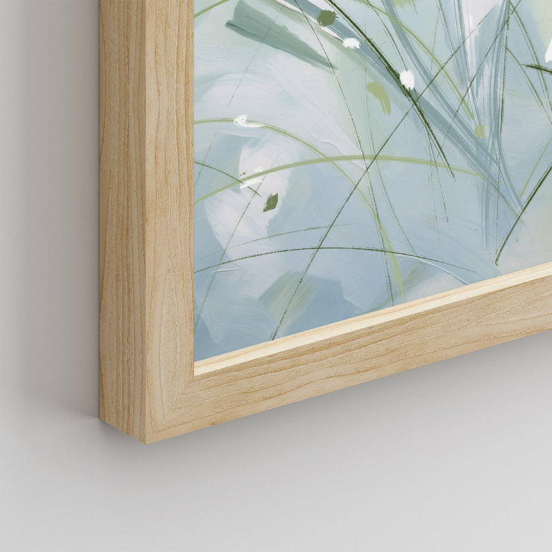 «Verdure abstraite et coup de pinceau» sur, Naturel, H 14 po x l 11 po